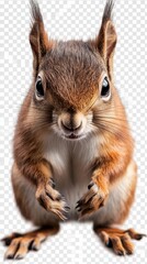 Obraz premium Close-up of a Curious Squirrel with Intense Gaze