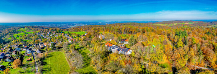 Seminarzentrum Rückersbach im Spessart aus der Luft fotografiert