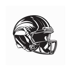 Fototapeta premium American football helmet equipment protection vector isolated on white background.