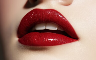 Obraz premium beautiful colored lips on a white background 