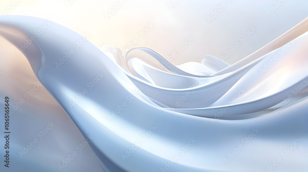 Poster soft and futuristic fluid abstract patterns in pastel gradient tones