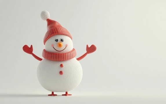 3d christmas charachter on a clean white background 