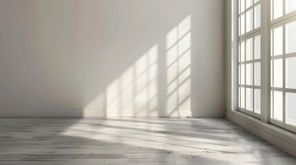 The Aesthetic Empty Room of Natural Shadows - a serene and artistic visual. The natural shadows create a calming and contemplative atmosphere.