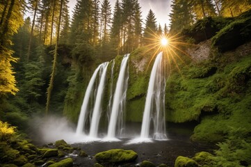 Mystical fusion of traditional and advanced nature featuring bioluminescent structures evolving organic patterns and sustainable elements blending natural heritage with future development in ethereal 