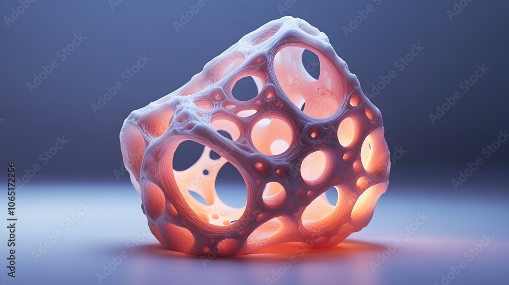 Aufkleber captivating 3d protein structures with dynamic lighting and futuristic visualization