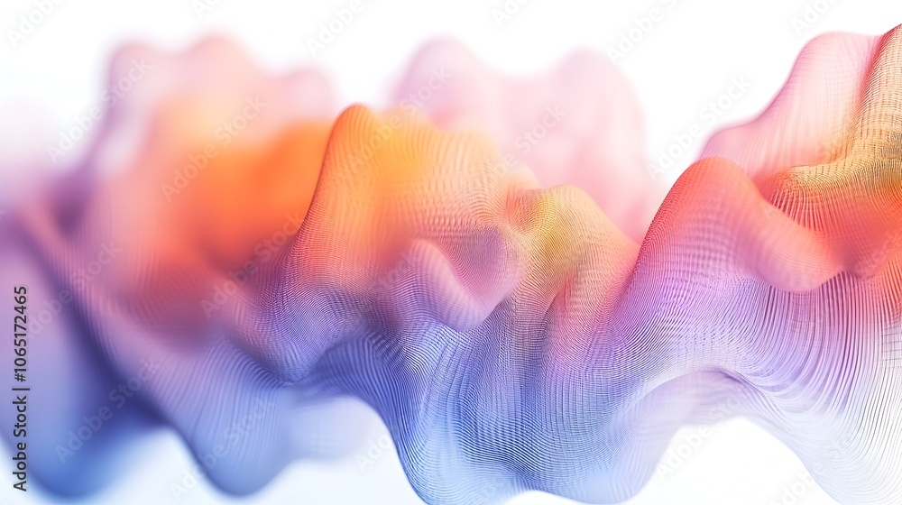 Poster vibrant gradient visualization of molecular protein structures with alphafold technology