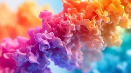 Fototapeta premium Vibrant Abstract Protein Folding Concept for Commercial Innovation in Biology and Science