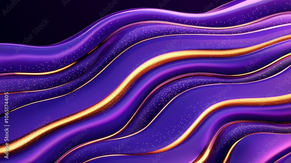 Poster explore the dynamic flow of colorful waves in abstract digital art design