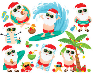 Beach Santa, Tropical Christmas, Beachmas