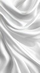 Fototapeta premium Soft white fabric draping elegantly, creating a serene and minimalist atmosphere.