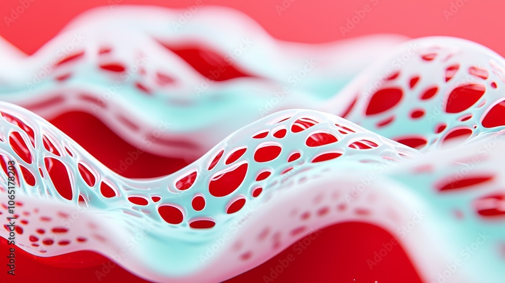 Aufkleber explore the intricate patterns of fluid dynamics in abstract 3d wave structures