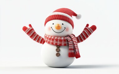 Fototapeta premium 3d christmas charachter on a clean white background