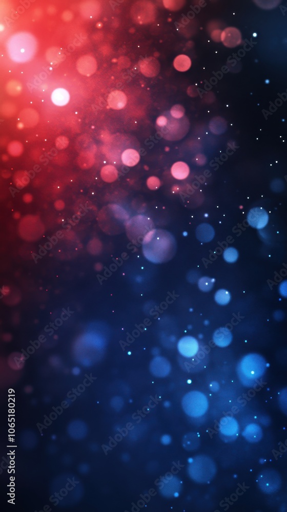 Poster abstract digital waves of blue and red hues flowing seamlessly in a gradient, creating a vibrant and