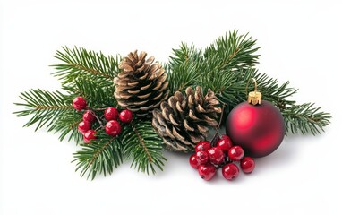 Obraz premium christmass composition on a white background 