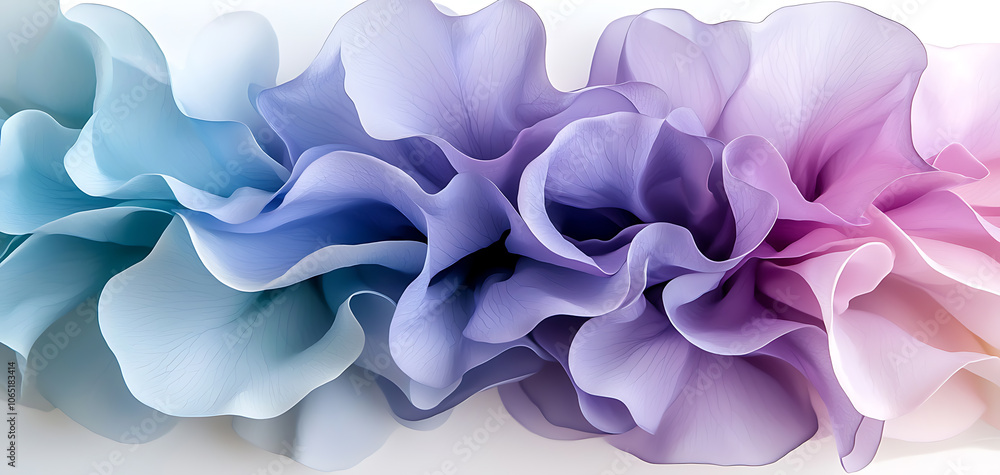 Poster explore the intricate patterns of violet petals in a stunning macro shot