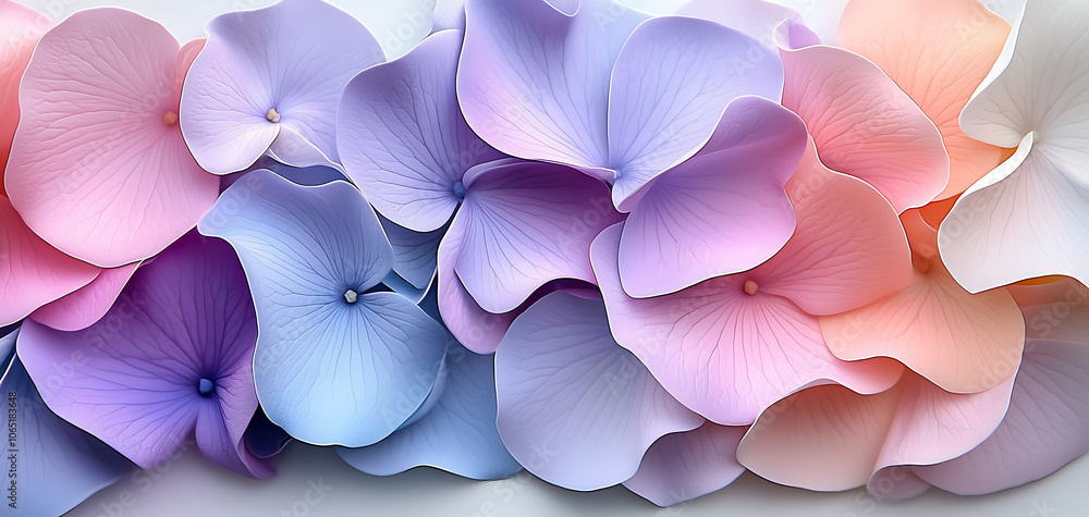 Poster explore the intricate patterns of violet petals in a stunning macro shot