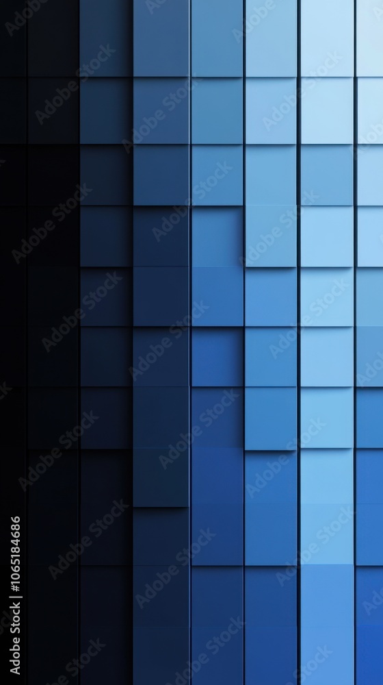 Poster a serene abstract background featuring smooth, flowing blue waves and a deep indigo gradient.