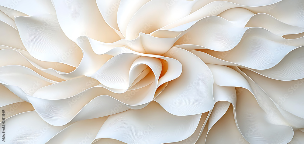Poster explore the intricate texture and patterns of soft white lily petals in macro photography