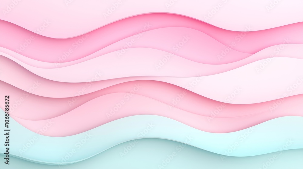 Aufkleber create stunning visuals with soft pink and mint wave patterns to enhance your creative projects