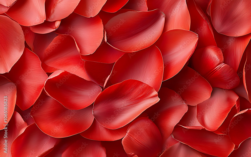 Poster explore the intricate patterns and textures of deep red tulip petals in a stunning macro shot