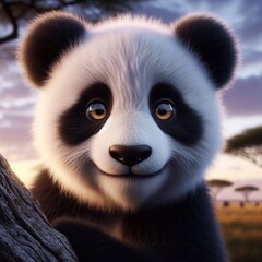 Obraz premium Großer Pandabär Portrait