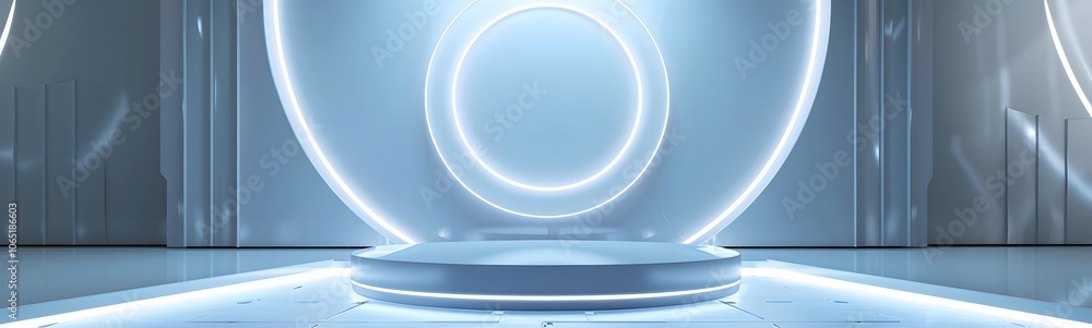 Poster podium background 3d light tech stage future platform game abstract. podium 3d background technology