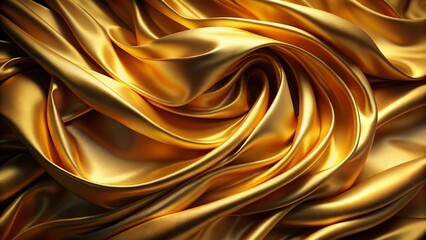Obraz premium Exquisite gold silk, long exposure, luxurious background illustration.