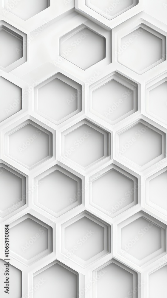 Poster an abstract blue hexagonal pattern with glowing light accents, creating a sense of depth and movemen