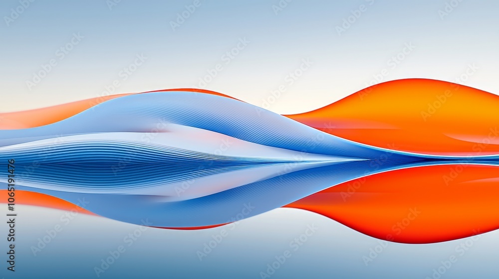 Poster explore the flowing patterns of colorful abstract waves in modern design aesthetics