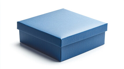 A blue box isolated on a white background