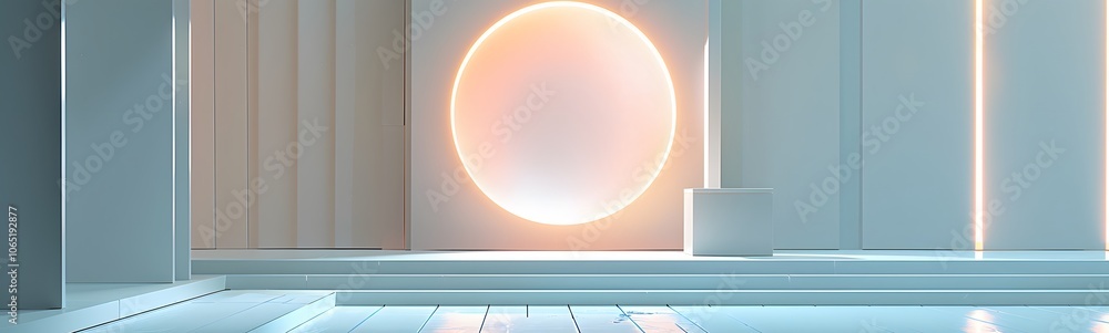 Poster podium background 3d light tech stage future platform game abstract. podium 3d background technology
