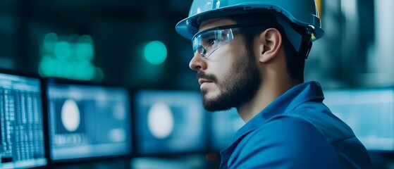 Executive analyzing KPI driven performance report reviewing industrial productivity metrics and targets to make strategic decisions and drive organizational growth