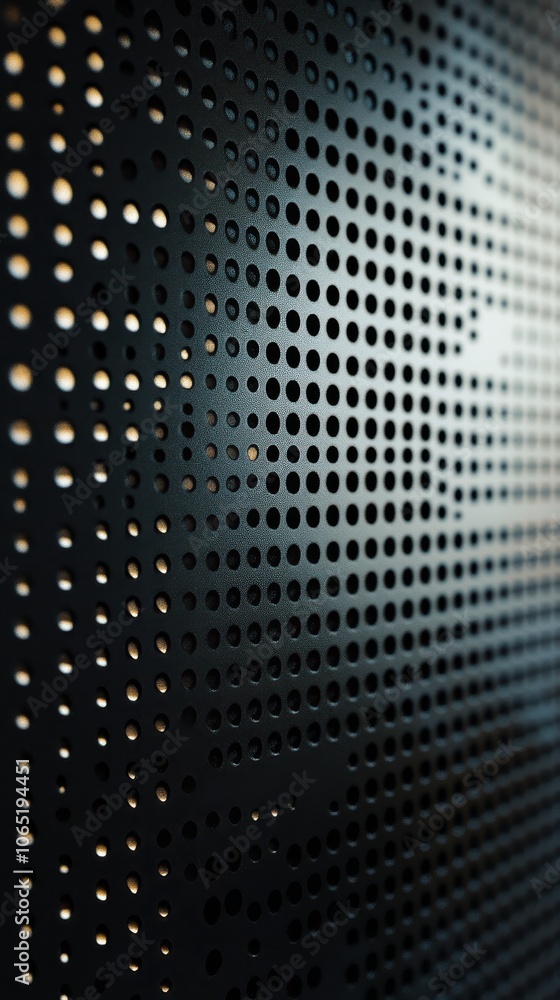 Poster intricate patterns softly drape across a dark surface, creating a mesmerizing texture of dots and sh