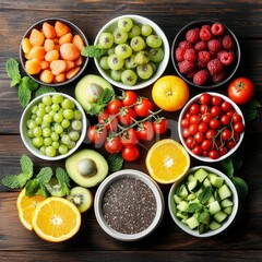 Explore a vibrant assortment of fresh fruits and superfoods for a healthier lifestyle
