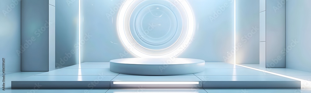 Poster podium background 3d light tech stage future platform game abstract. podium 3d background technology