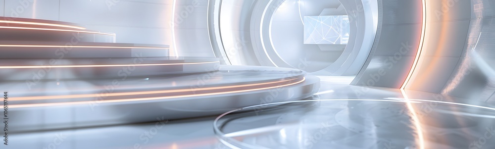 Poster podium background 3d light tech stage future platform game abstract. podium 3d background technology