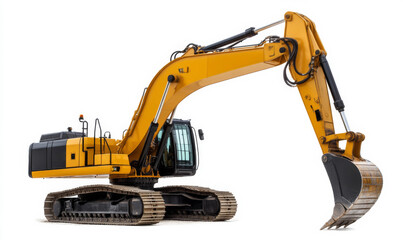 excavator isolated on white background