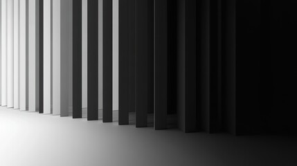 Naklejka premium Abstract Black and White Stripes