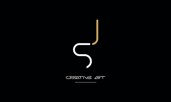 JS, SJ, J, S abstract letters logo monogram