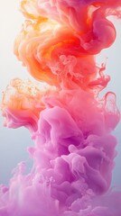 Fototapeta premium A flowing abstract design with vibrant colors merging in a smooth wave pattern, creating a sense of motion and energy.