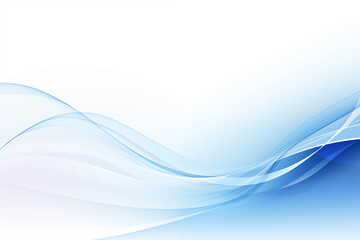 Naklejka premium Abstract Light Blue Wave Background Image - Flowing Lines