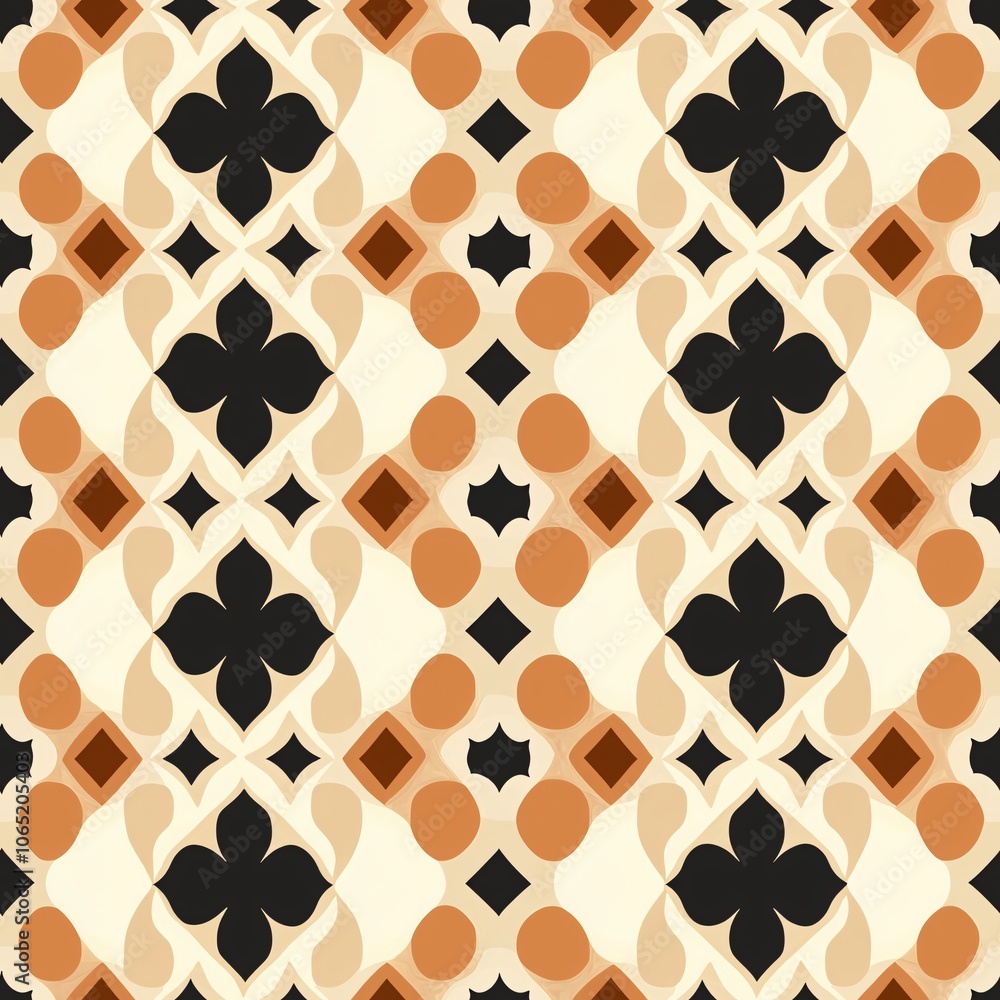 Poster elegant batik seamless pattern for design projects