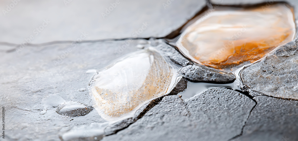 Poster explore the intricate patterns of turtle shells in a macro shot against a natural background