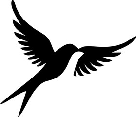 Fototapeta premium illustration of the silhouette of a bird