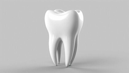 Floated 3d render of tooth isolate on white background PNG