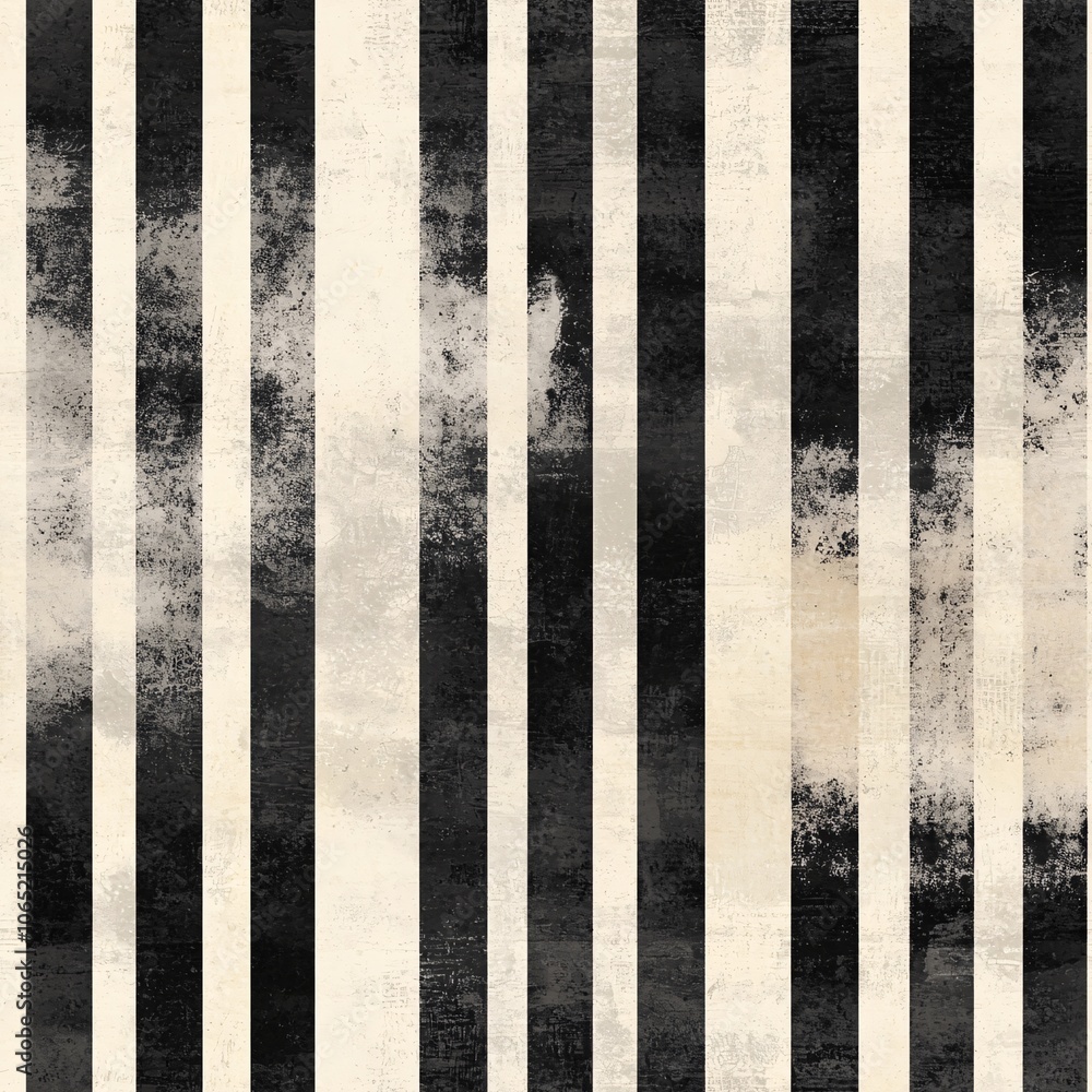Poster grunge pattern with scanlines in black and white