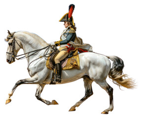 PNG  Historical cavalry soldier on horseback