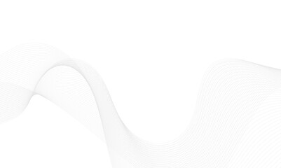 Fototapeta premium Gray and white abstract background with flowing particles. Abstract wave element for design. Digital frequency track equalizer. Stylized line art background