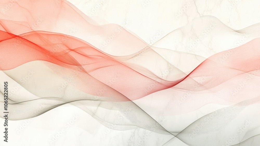 Poster soft marble background with abstract lines and calming color palette, creating a zen-inspired feel