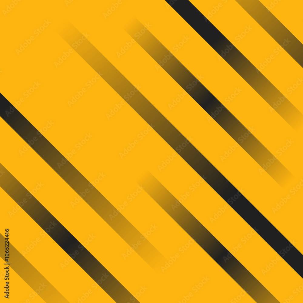 Poster yellow background with black gradient rapid speed line stripes